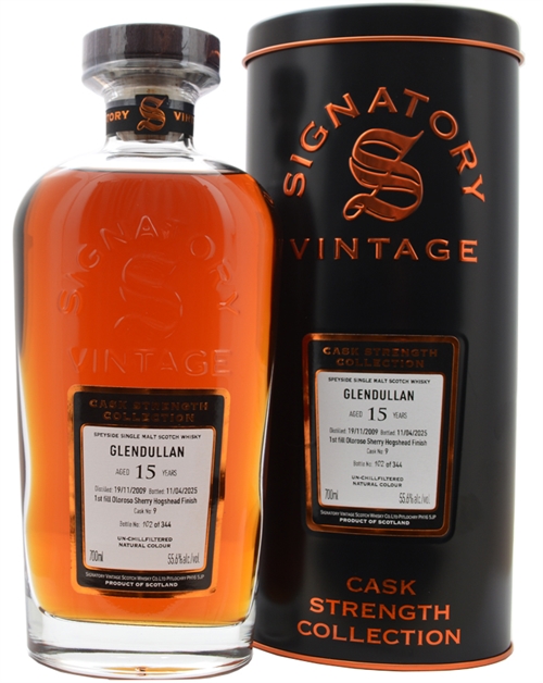 Glendullan 2009/2025 Signatory Vintage 15 year old Speyside Single Malt Scotch Whisky 70 cl 55,6%