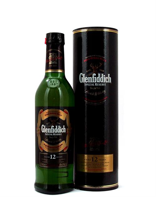 Glenfiddich 12 year old 50 cl Old Version Single Speyside Malt Whisky 40%