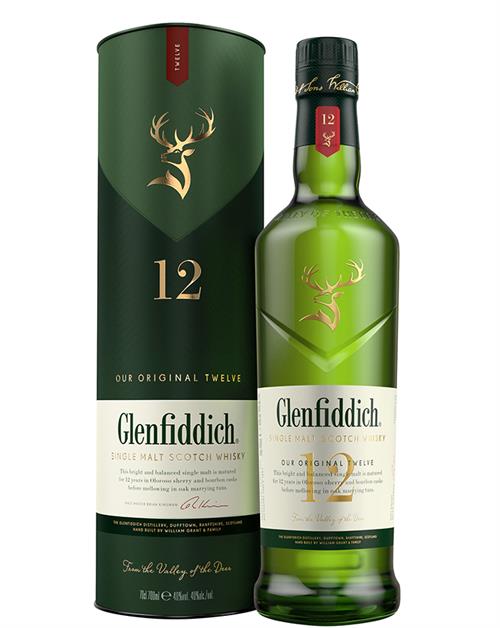 Glenfiddich 12 years old Our Original Twelve Single Speyside Malt Scotch Whisky 70 cl 40%