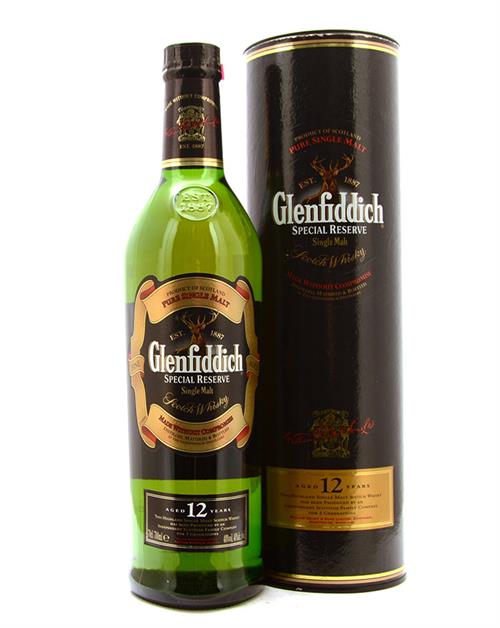 Glenfiddich 12 years Special Reserve Single Highland Malt Scotch Whisky 40% 40%.