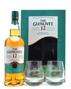 Glenlivet 12 years Double Oak Gift Set with 2 glasses Single Malt Scotch Whisky 70 cl 40%