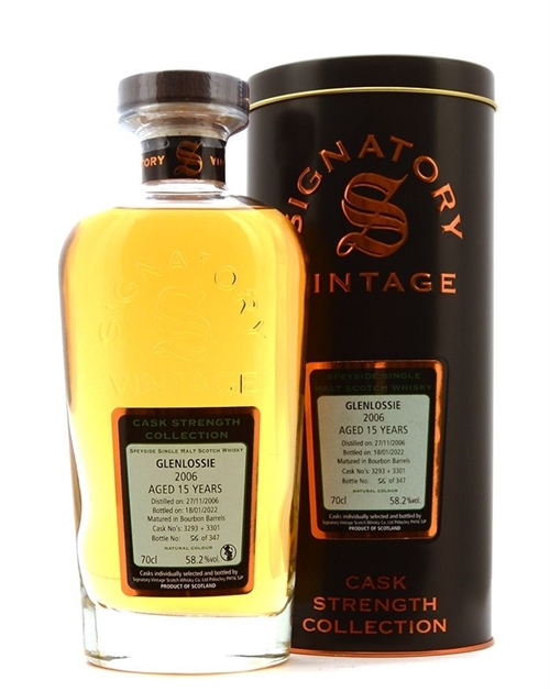 Glenlossie 2006 Signatory 15 years Bourbon Barrel Single Speyside Malt Whisky