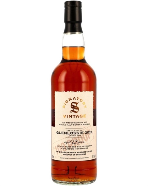 Glenlossie 2012/2025 Signatory Vintage 12 Year 100 Proof Edition #35 Single Malt Scotch Whisky 57.1%