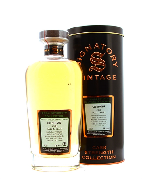 Glenlossie 2006/2020 Signatory Vintage 13 years Speyside Single Malt Scotch Whisky 70 cl 58.5% Single Malt Scotch Whisky 70 cl