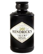 Hendricks Miniature / Mini Bottle 5 cl Small Batch Scottish Premium Gin 41,4%