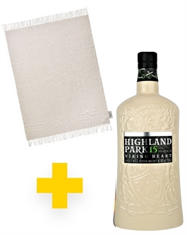 Highland Park 15 year old + Plaid Viking Heart Single Orkney Malt Whisky 44%