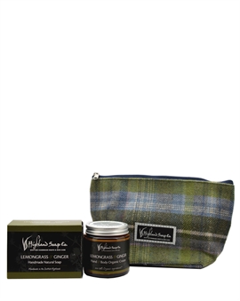 Highland Soap Co Lemongrass & Ginger Hand & Body Creme & Soap Gift Set