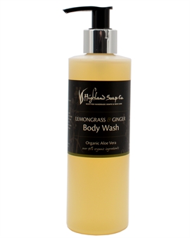 Highland Soap Co Lemongrass & Ginger Organic Aloe Vera Body Wash 250ml