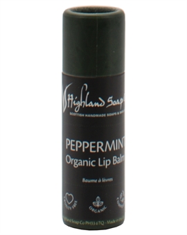 Highland Soap Co Peppermint Organic Lip Balm 12ml