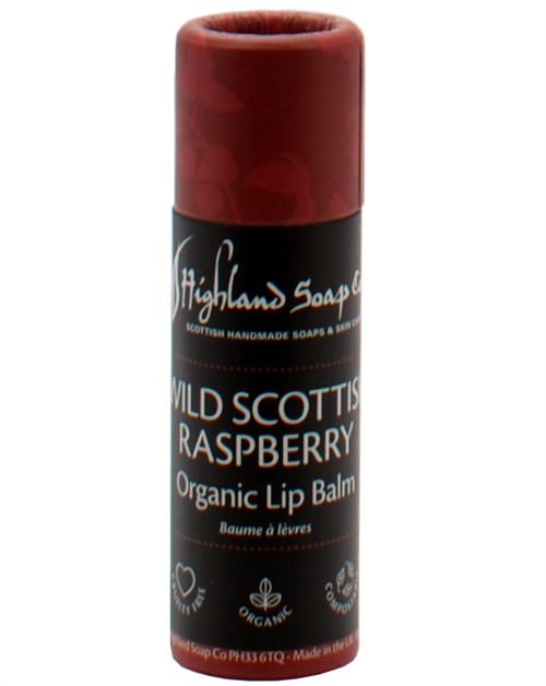 Highland Soap Co Wild Scottish Raspberry Organic Lip Balm 12ml