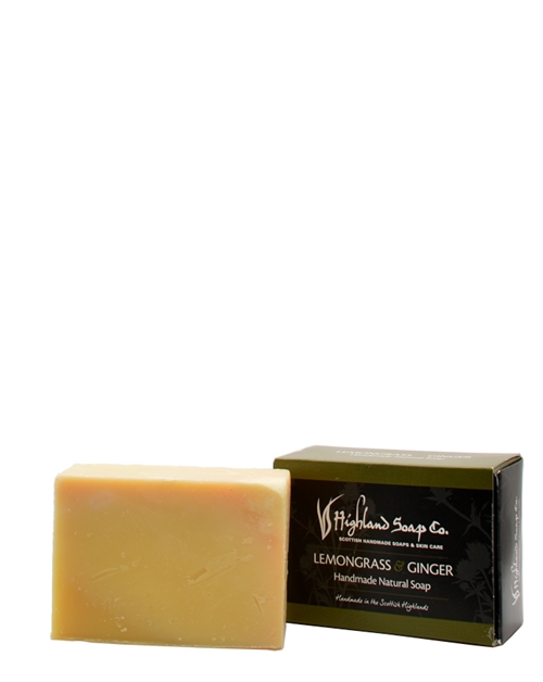 Highland Soap Co Lemongrass & Ginger Handmade Natural Soap Bar 190g