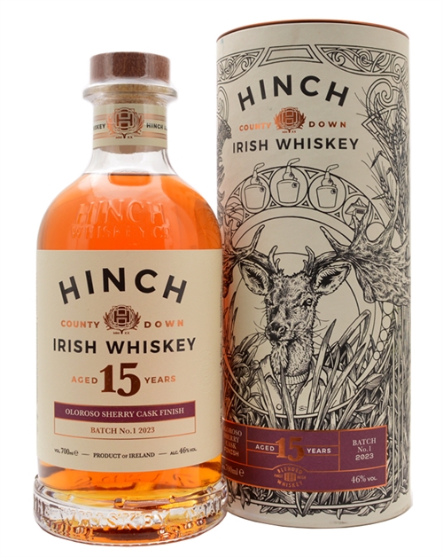 Hinch 15 Years Old Sherry Cask Finish Blended Irish Whiskey 70 cl 46%