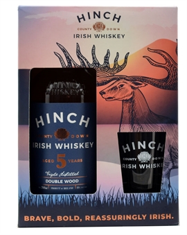 Hinch 5 Years Old Double Wood Irish Whiskey Pack with 1 Glass 70 cl 43%