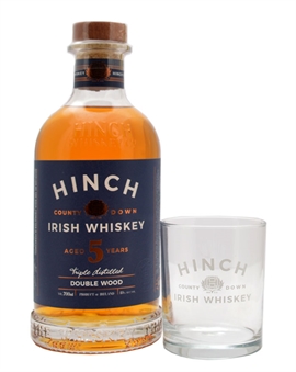 Hinch 5 Years Old Double Wood Irish Whiskey Pack with 1 Glass