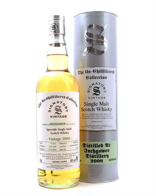 Inchgower 2008/2022 The Un-chillfilteres Collection Signatory Vintage Collection 13 years Single Speyside Malt Whisky 46%