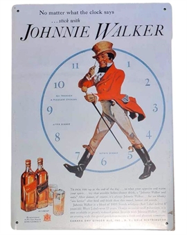 Retro Metal Sign white - Johnnie Walker Whisky