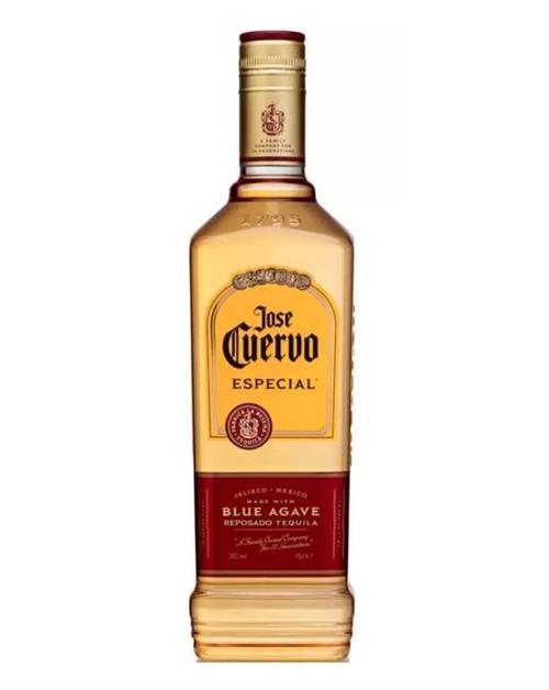 Jose Cuervo Especial Gold Tequila from Mexico contains 70 centiliters with 38 percent alcohol