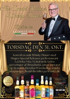 The Special Releases Whisky Dinner kl.18.00 in Odense Restaurant Equi 31. october 2024 Bring your ordrecopy