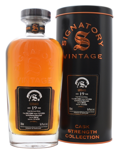 Ledaig 2005/2024 Signatory 19 year old Symingtons Choice Cask #900158 Single Malt Scotch Whisky 54,1%