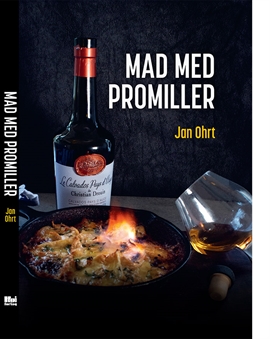 Food with alcohol content cookbook by Jan Ohrt - The book is in danish