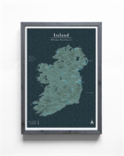 Matte Irish Distillery Map 29,7x42 cm Poster A3