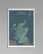 Matte Scottish Distillery Map 29,7x42 cm Poster A3