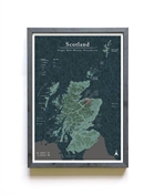 Matte Scottish Distillery Map 29,7x42 cm Poster A3
