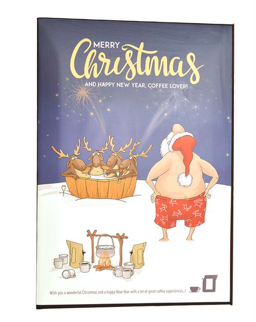 Merry Christmas Coffee Lover Santa New Year Postcard