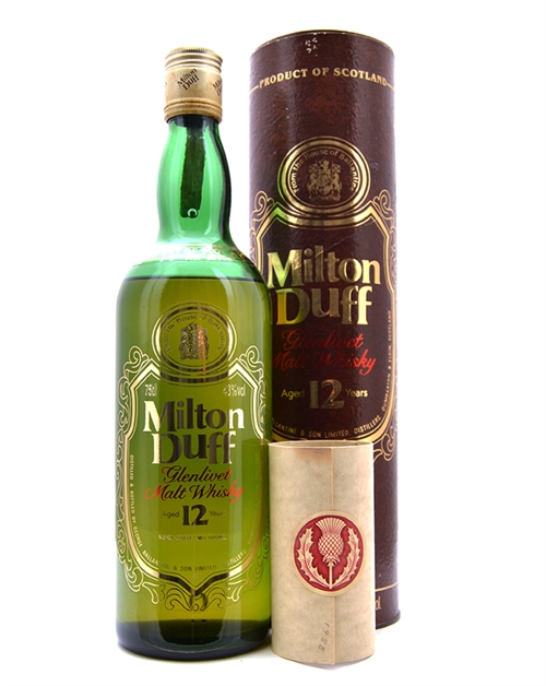 Miltonduff 12 years old Glenlivet Malt Scotch Whisky 75 cl 43%