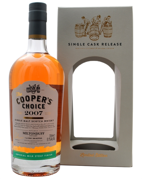 Miltonduff 2007/2020 Imperial Milk Stout Finish Coopers Choice Speyside Single Malt Whisky 51,1%
