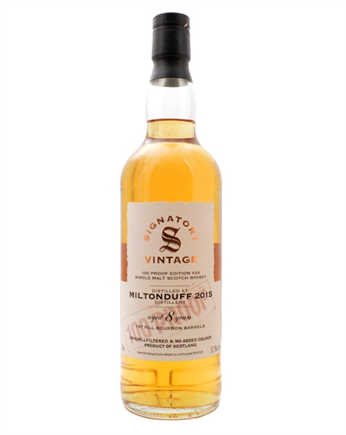 Miltonduff 2015/2024 Signatory Vintage 8 yr Bourbon Cask 100 Proof Edition #24 Single Malt Scotch Whisky 57,1%