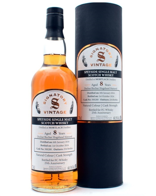 Mortlach 2016/2024 Signatory 8 year old FC Whisky 25th Anniversary Single Speyside Malt Scotch Whisky 60,5%