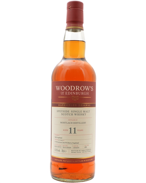 Mortlach 2013/2024 – 11 Year Old Cask Strength Speyside Whisky by Woodrow’s of Edinburgh 55,5%