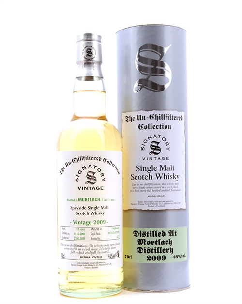 Mortlach 2009/2021 Signatory Vintage 11 years Single Speyside Malt Whisky 70 cl 46% 46