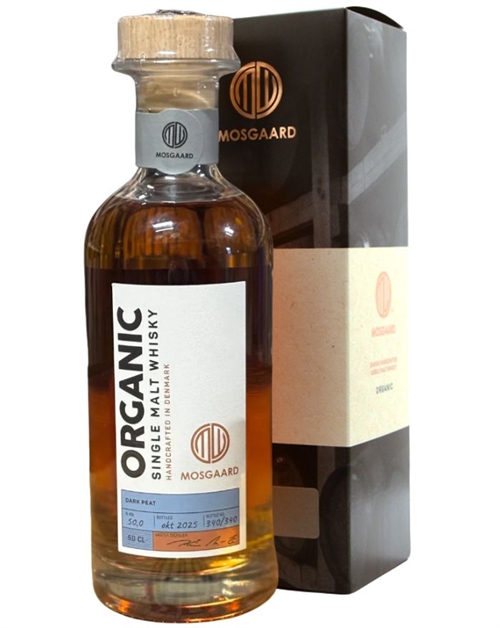 Mosgaard Whisky Dark Peat Organic Single Malt Danish Whisky 50 cl 50%