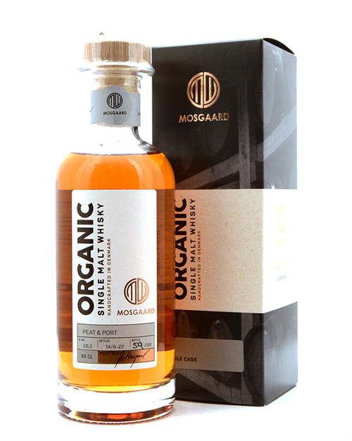 Mosgaard Single Cask Peat & Port Organic Single Malt Danish Whisky 50 cl 58.2%
