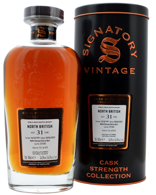 North British 1991/2023 Signatory Vintage 31 Years Old Single Grain Scotch Whisky 54,3%