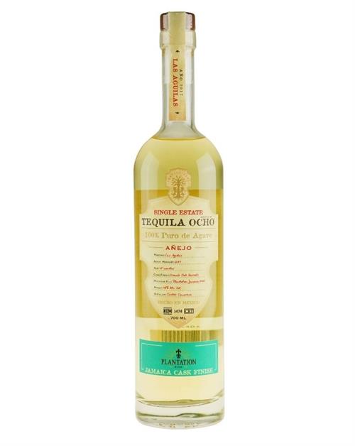 OCHO Single Estate Tequila Cask Finish Plantation from Jamaica contains 70 centiliters of tequila with 48 percent alcohol