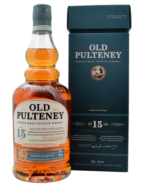 Old Pulteney 15 Years Old The Maritime Malt Single Highland Malt Whisky 46%
