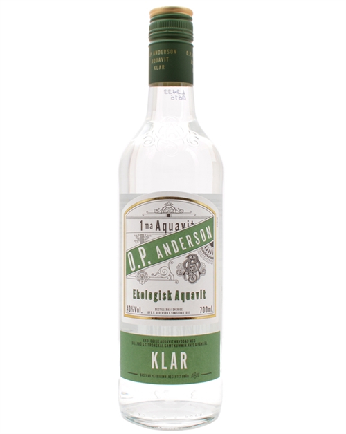 O.P. Anderson Clear Swedish Organic Aquavit 70 cl 40%