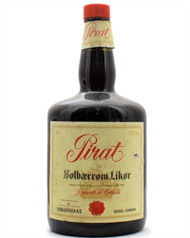 Pirate Blackcurrant Rum Liqueur Vintage Bottle 8 Danish Blackcurrant Liqueur 1 Litre 21.5%