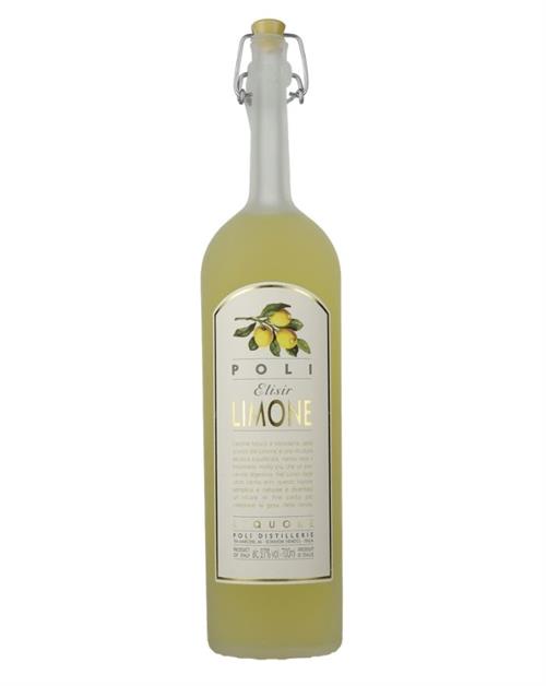 Poli Elisir Limone di Poli Limoncello from Italy contains 27 percent alcohol