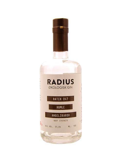 Radius Batch No. 047 Hops Angelica Root Danish Navy Strength Organic Gin 50 cl 57,5%