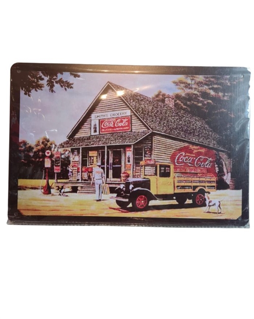 Retro Metal Sign - Coca Cola old truck