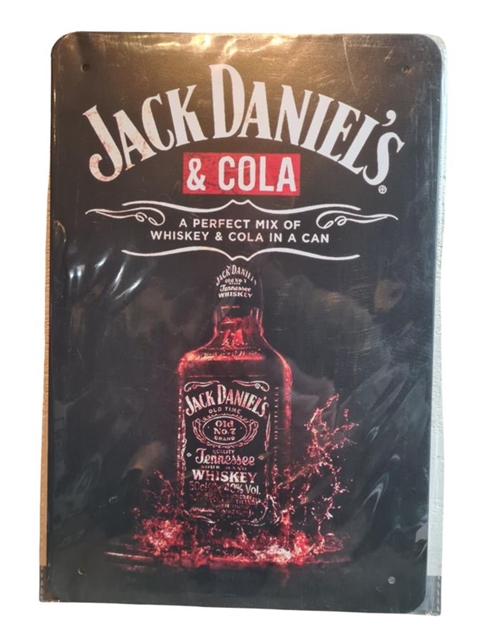 Retro Metal Sign - Jack Daniels & Cola