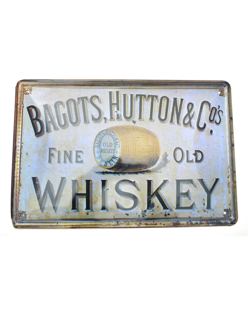 Retro Metal Sign - Bagots Hutton & Co Fine Old Whiskey