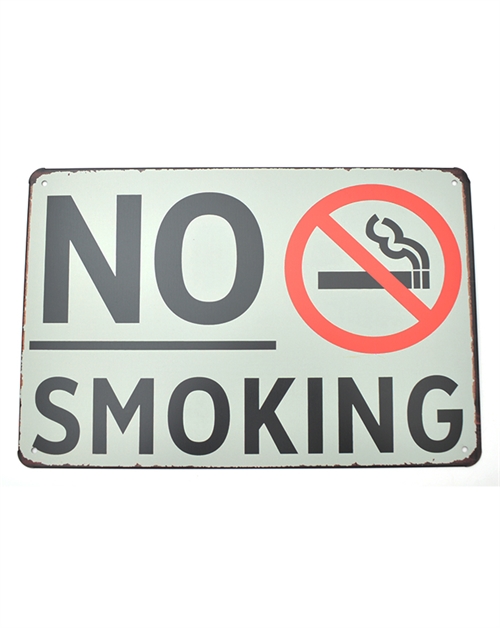 Retro Metal Sign - No Smoking