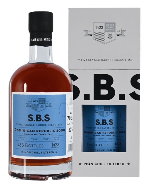 SBS Dominican Republic 2009/2025 Single Barrel Selection 16 year old 1423.dk Rum 70 cl 52%