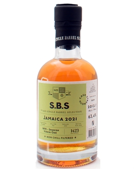 SBS Jamaica 2021 WPE Spansk Virgin Oak Miniature Single Barrel Selection Jamaica Rum 20 cl 63,4%