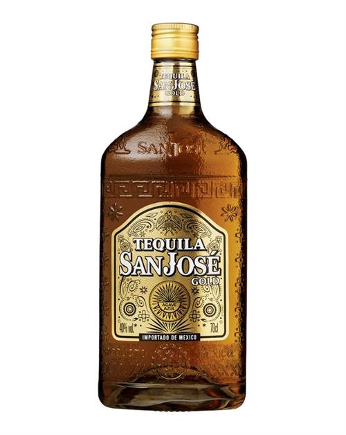 San Jose Tequila Gold from Mexico with 70 centiliters and 40 percent alcohol